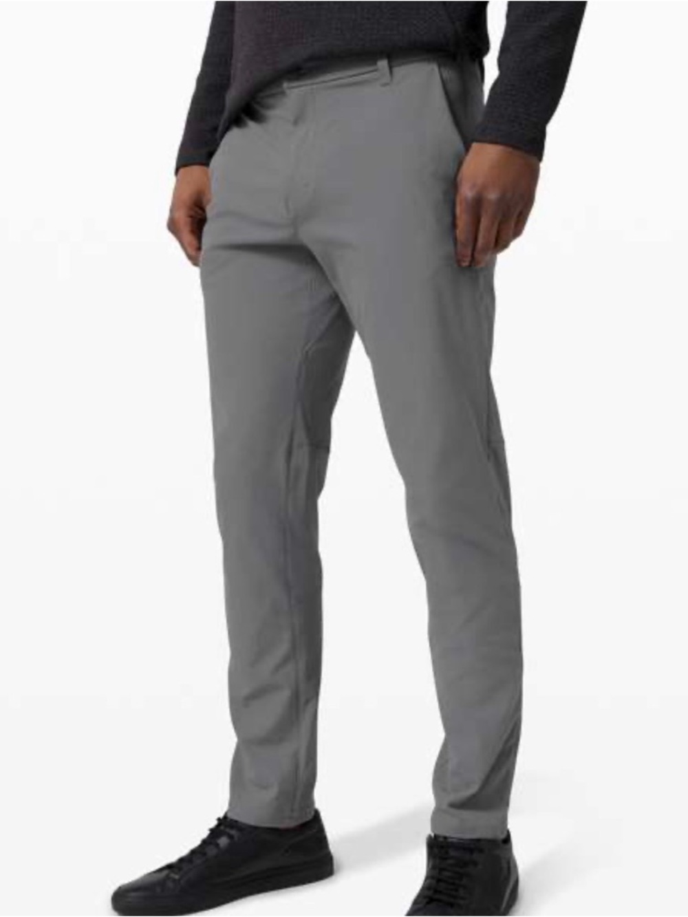 Men's Gray Stretch Chino Pants
